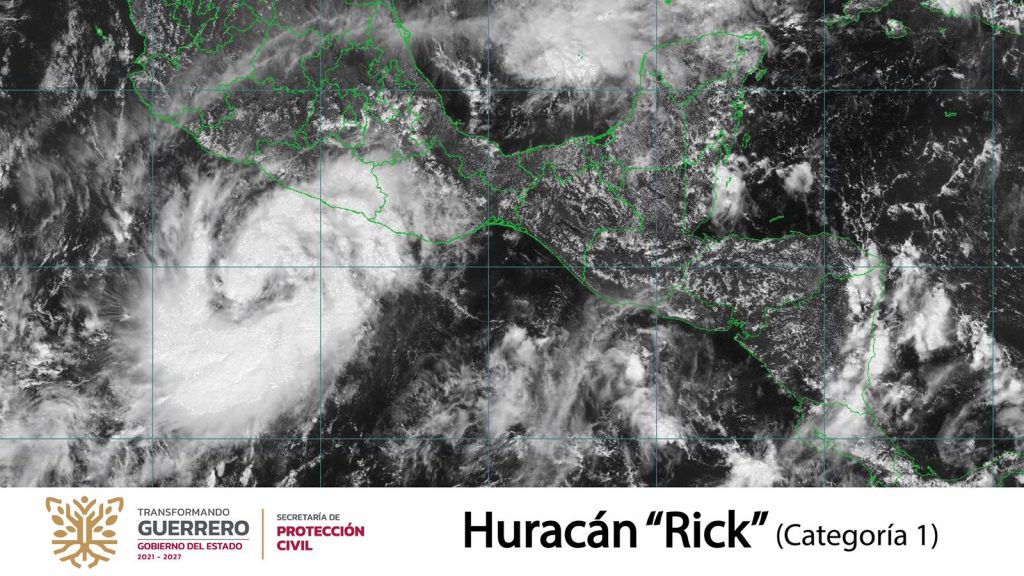 HURACÁN RICK CONTINÚA SU DESPLAZAMIENTO GENERANDO LLUVIAS FUERTE Y ALTO OLEAJE EN GUERRERO: SPCGRO