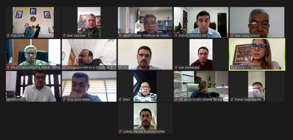 Revisa gobernadora Evelyn Salgado con Mesa de Coordinación incidencia delictiva y resultados de operativos de Seguridad en Guerrero