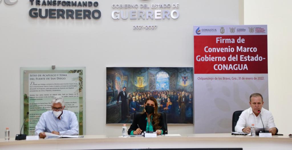 Firman Guerrero y CONAGUA primer convenio de colaboración 2022 en el país