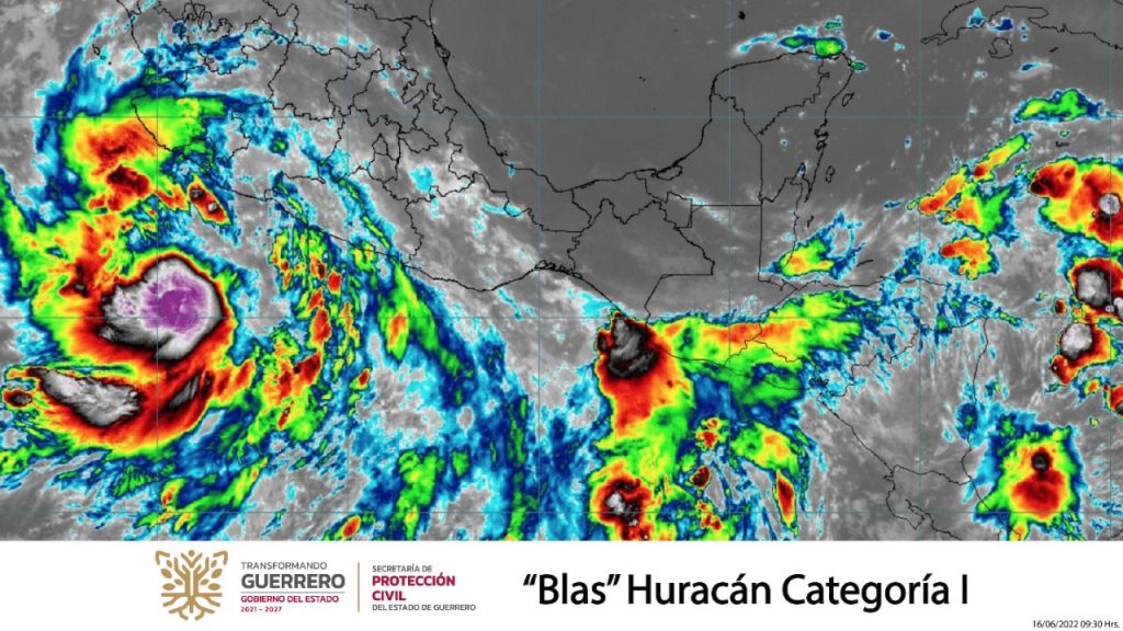 Continuarán lluvias en Guerrero por paso del huracán #Blas