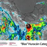Continuarán lluvias en Guerrero por paso del huracán #Blas