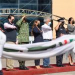 Encabeza la gobernadora Evelyn Salgado izamiento de bandera a media asta por víctimas de los sismos de 1985 y 2017