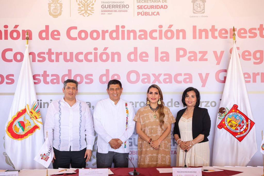 Guerrero y Oaxaca suman esfuerzos en materia de seguridad y bienestar para sus pueblos