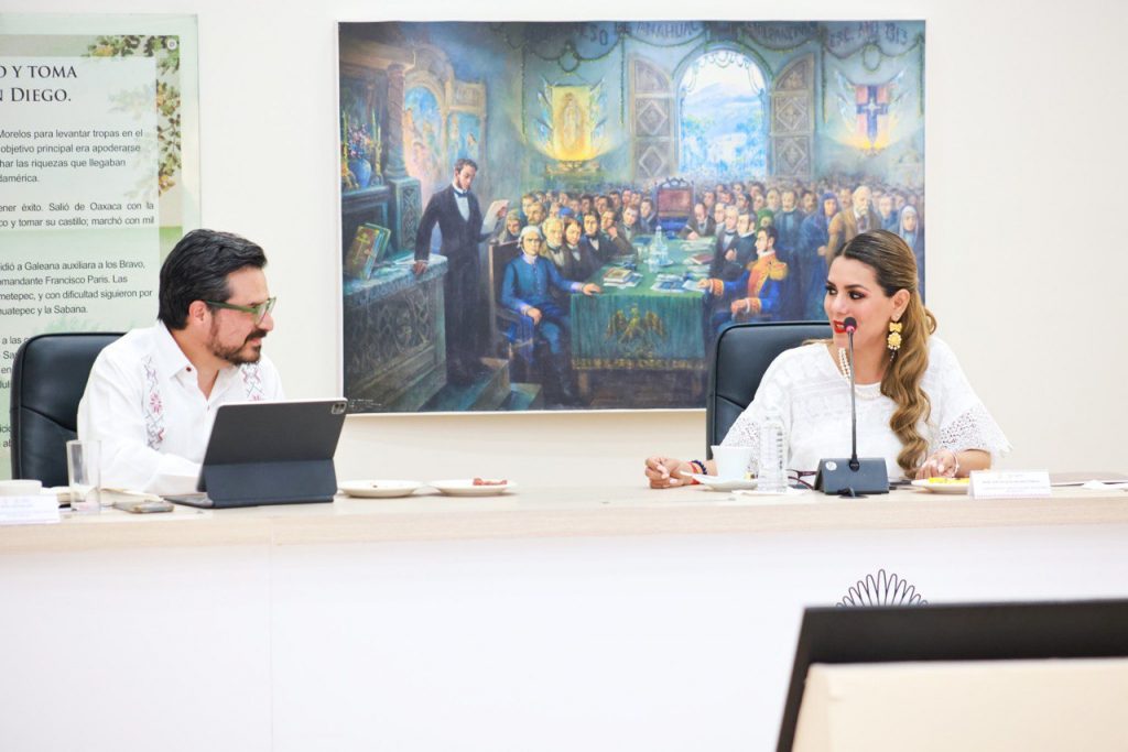 Recibe Evelyn Salgado al titular del IMSS Zoé Robledo para revisar avances a la transformación del sistema de salud de Guerrero