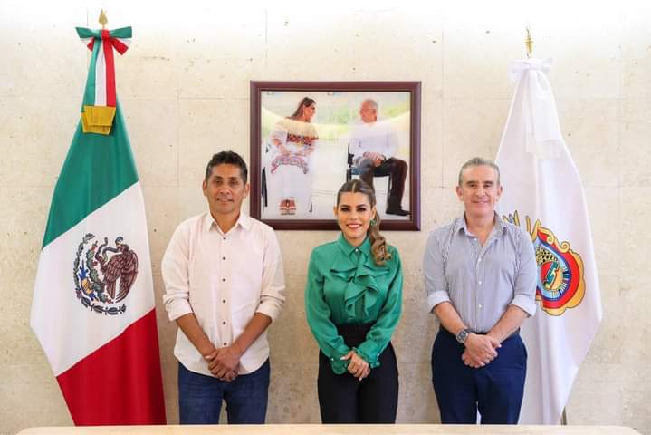 Evelyn Salgado y Jorge Campos suman esfuerzos para impulsar proyectos para Guerrero