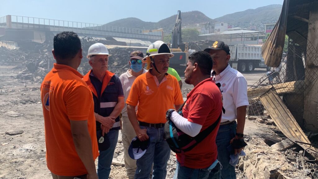 Gobierno del estado elabora dictámen de nivel de seguridad en zona afectada del Mercado Central de Acapulco