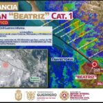 Se formó el Huracán Beatriz categoría uno frente a las costas de Guerrero y Michoacán