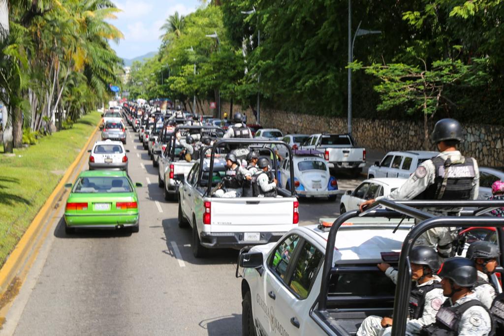 Arriban a Guerrero 500 elementos de la Guardia Nacional como parte de la estrategia para brindar mayor seguridad a la población