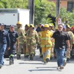 Con un desfile personal de la SGIRPCGRO, conmemora el Día de la y el Bombero