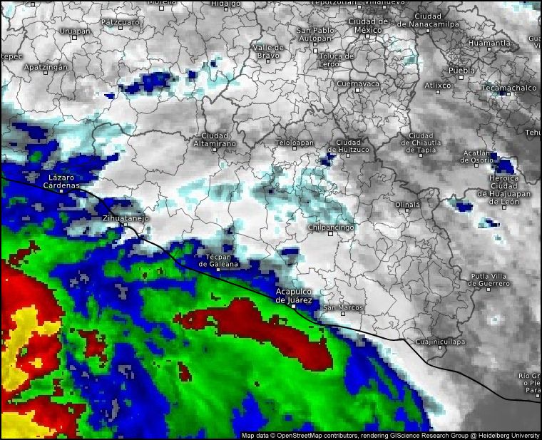 Se pronostican lluvias fuertes en guerrero por onda tropical número 18 y zona de baja presión: SGIRPCGRO
