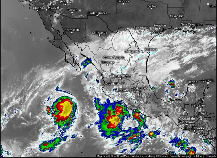 Este domingo la depresión tropical 16-E podría intensificarse a Tormenta Tropical “MAX”