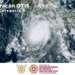 Huracán “Otis” alcanzó la categoría tres frente a las costas de Guerrero