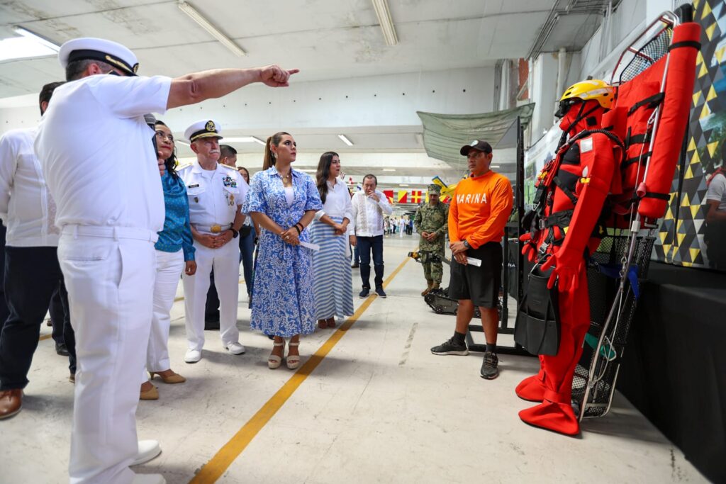 Reconoce Evelyn Salgado trabajo solidario y apoyo de la Marina en acciones de atención a la población