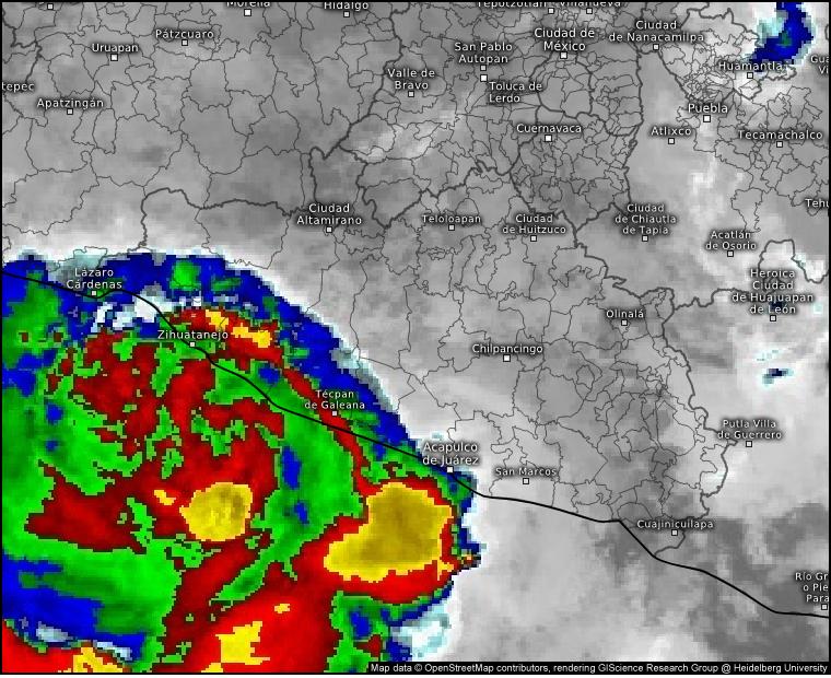 TORMENTA TROPICAL “MAX” FAVORECERÁ LLUVIAS INTENSAS ANTES DE TOCAR TIERRA EN REGIÓN COSTA GRANDE