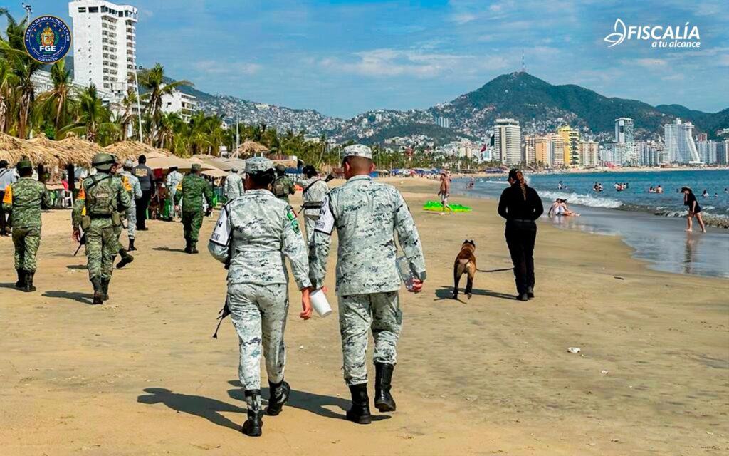 FGE, Ejército Mexicano y GN realizan operativos sobre la Costera Miguel Alemán en Acapulco