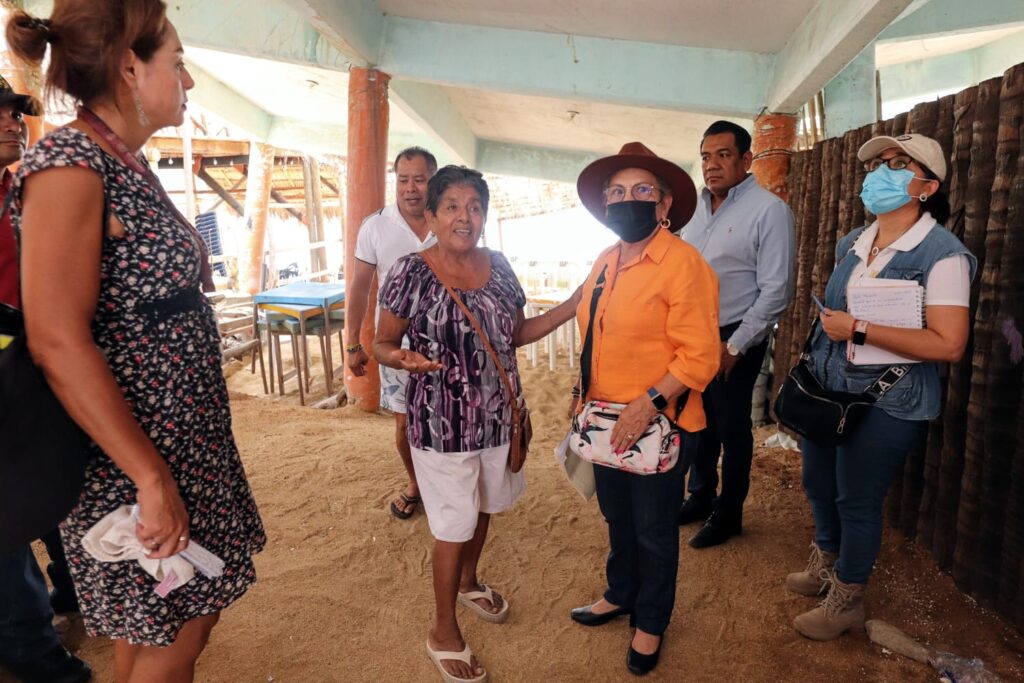 Recorren e inspeccionan SGG, SEGOB y SEDATU restaurantes afectados de Puerto Marqués