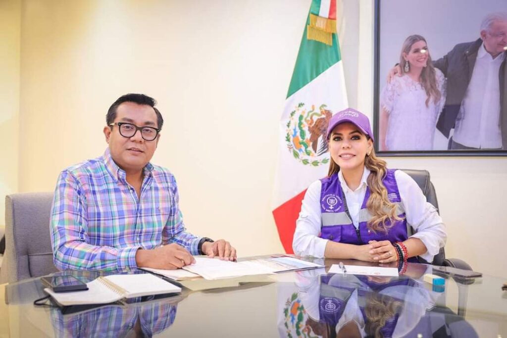 Pie de foto La gobernadora Evelyn Salgado Pineda sostuvo una reunión de trabajo con el titular de la Secretaría de Turismo en Guerrero