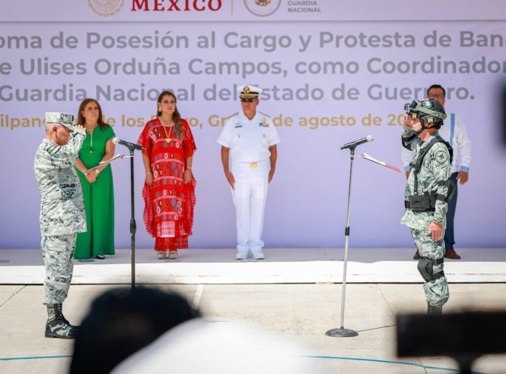 Asiste la gobernadora Evelyn Salgado a toma de posesión de nuevo mando de la Guardia Nacional en Guerrero