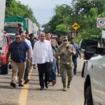 La Mesa Estatal de Coordinación para la Construcción de la Paz arribaron esta tarde a la localidad de Coyuquilla