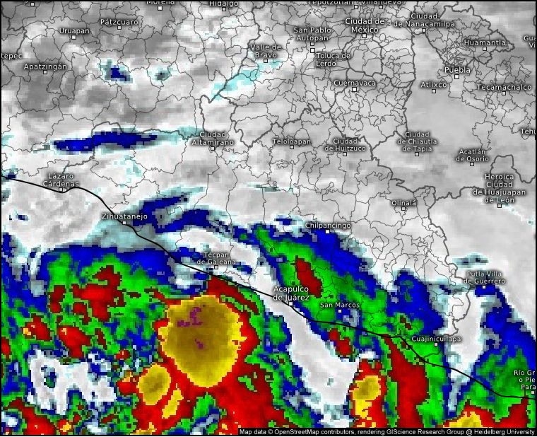 Alerta SGIRPCGRO por pronóstico de lluvias extraordinarias en Guerrero