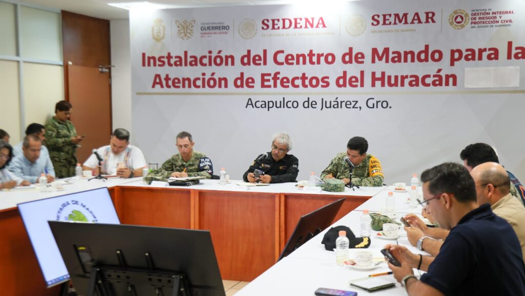Instalan el Centro de Mando para Efectos de la Temporada de Lluvias y Ciclones Tropicales 2024 en Acapulco, se cumple la instrucción de la gobernadora Evelyn Salgado