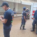 Personal operativo de la Secretaría de Gestión Integral de Riesgos y Protección Civil atienden las diferentes afectaciones que se registraron en el municipio de Arcelia