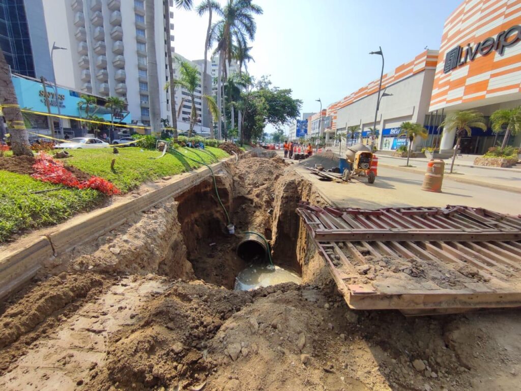 Avanzan obras de infraestructura hidrosanitaria en Acapulco; se destina una inversión superior a los 200 MDP