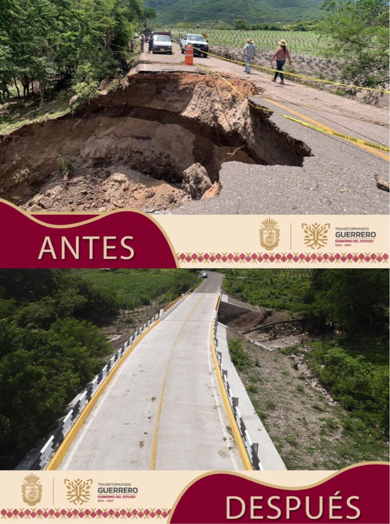 Se fortalece la infraestructura carretera en la región Norte de Guerrero