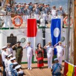 Asiste Evelyn Salgado Pineda a la ceremonia de arribo del Buque Escuela Cuauhtémoc luego de su viaje de instrucción Tricontinental 2024
