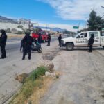 Las y los elementos de la Policía Estatal en coordinación con Guardia Nacional, se mantienen trabajando.