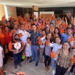 Concluyen los 16 días de activismo con la actividad “Plasma tu huella y pinta el mundo de naranja”