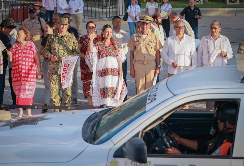 Evelyn Salgado da banderazo del Operativo de Seguridad Invierno 2024-2025