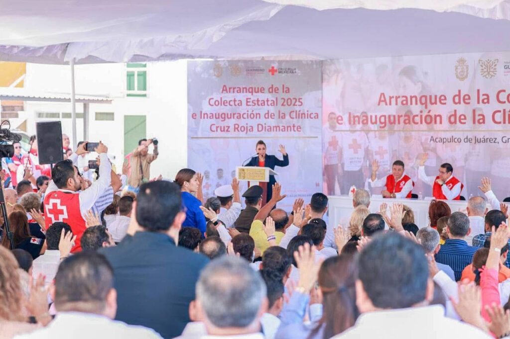 Asiste Evelyn Salgado al arranque de la Colecta Estatal 2025 de la Cruz Roja Mexicana e inaugura las instalaciones de la nueva clínica de esa institución