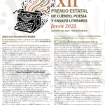 XII Premio Estatal de Cuento, Poesía y Ensayo Literario Joven “Juventud que Transforma”