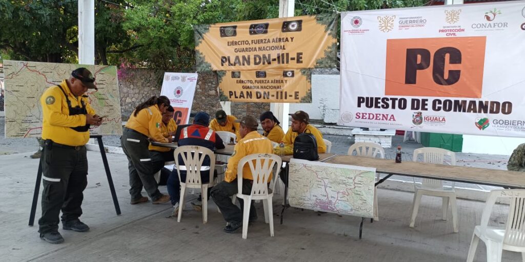 La SGIRPCGRO reporta controlado al 100 por ciento incendio de El Platanillo en Iguala