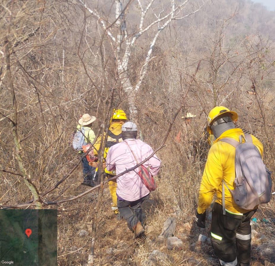 Continúan los trabajos para sofocar incendio en Pueblo Viejo, Iguala