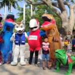 Entusiasmo y diversión se vivió en la segunda carrera de botargas del parque Papagayo 2025