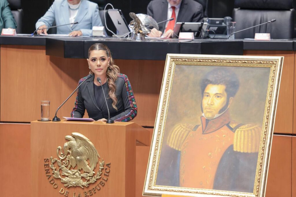 “Alto honor el llamarnos guerrerenses”: Evelyn Salgado rinde homenaje a Vicente Guerrero en Senador de la República