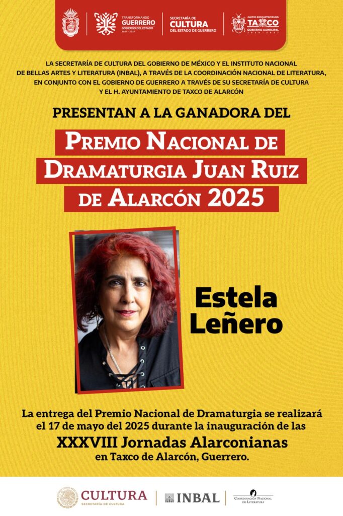 Estela Leñero gana el Premio Nacional de Dramaturgia “Juan Ruiz de Alarcón” 2025