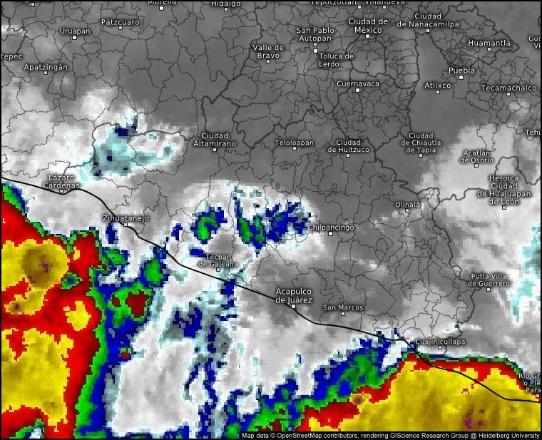 SE PREVÉ LA OCURRENCIA DE LLUVIAS INTENSAS PARA ESTE FIN DE SEMANA EN GUERRERO
