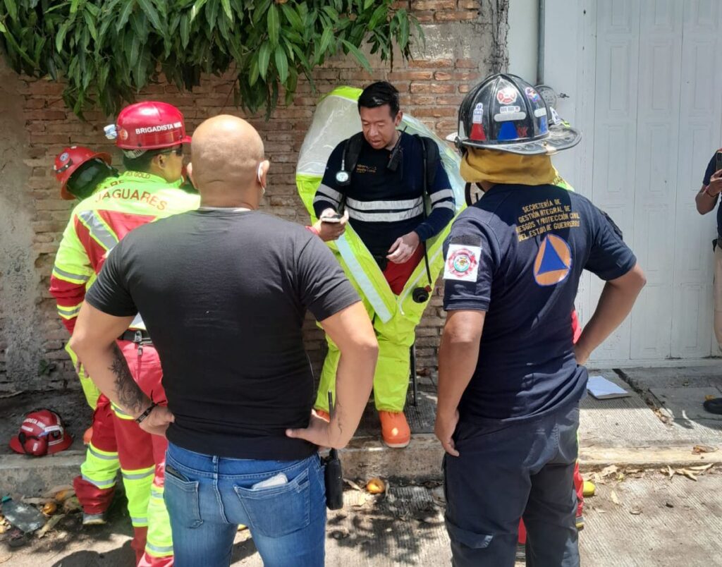 Gobierno del estado atiende reporte de fuga de amoniaco en la ciudad de Tixtla