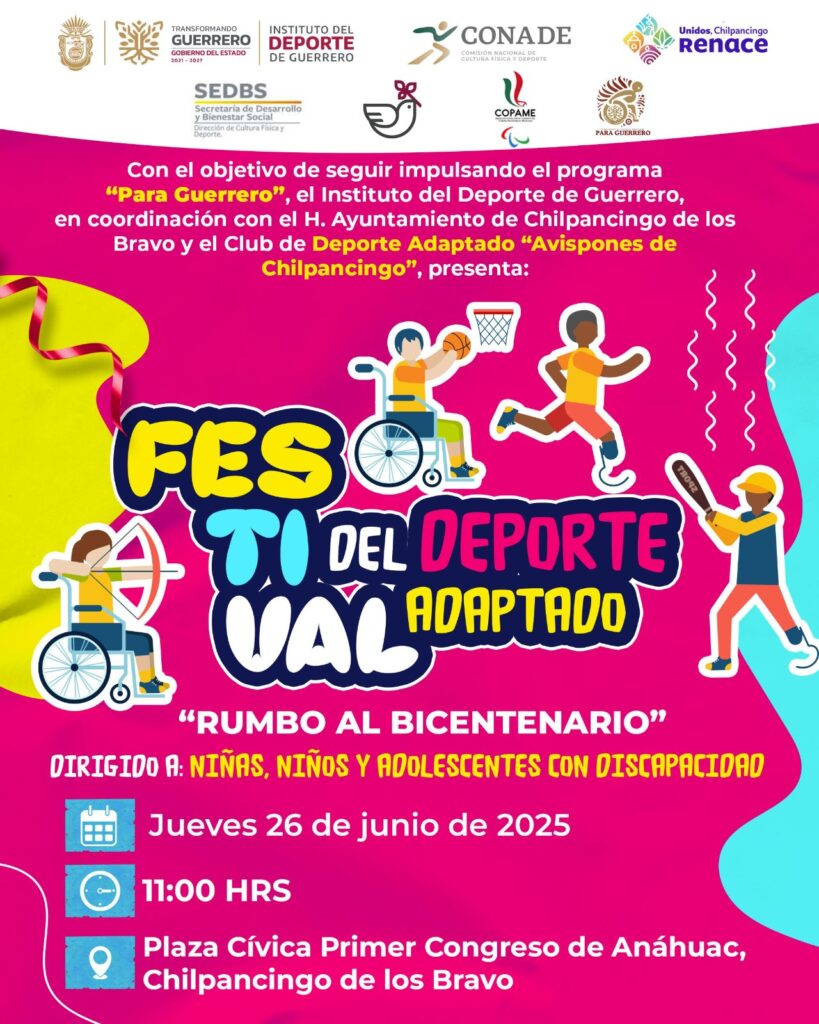 En Guerrero se impulsa el deporte inclusivo con Festival de Deporte Adaptado “Rumbo al Bicentenario”