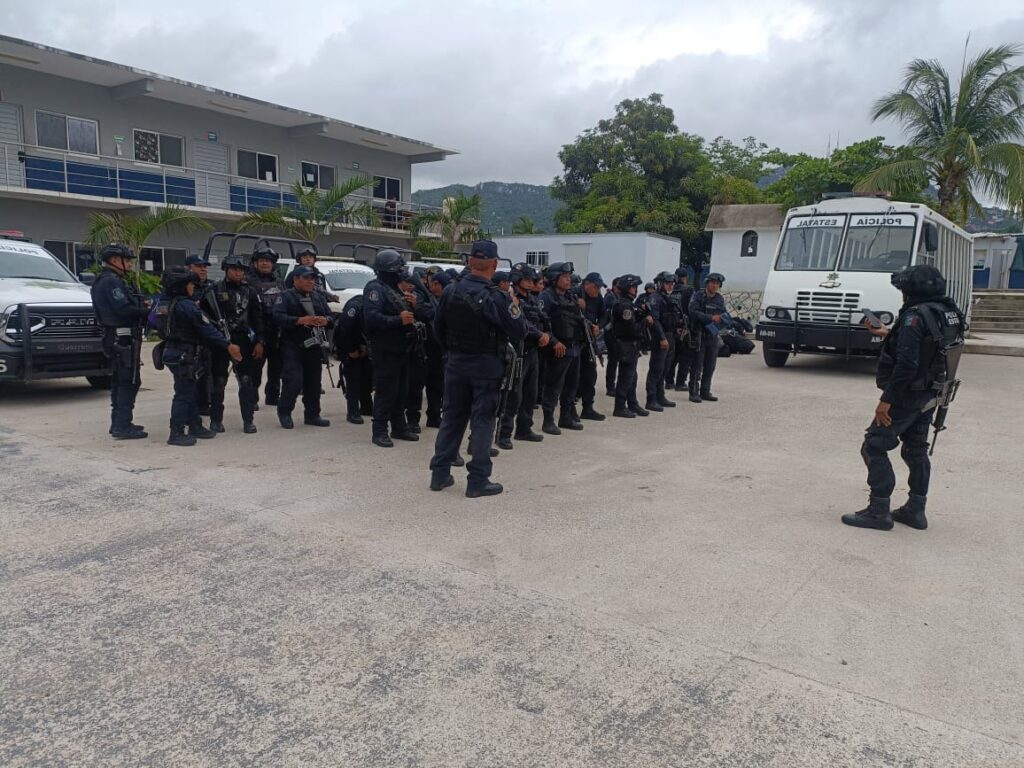 La Secretaría de Seguridad Pública de Guerrero desplegó elementos de la Policía Estatal en Acapulco y la Costa Chica
