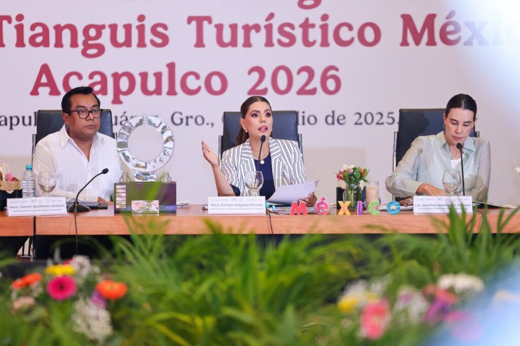 La gobernadora Evelyn Salgado y la secretaria de Turismo federal Josefina Rodríguez, instalaron el Comité Organizador del Tianguis Turístico México Acapulco 2026