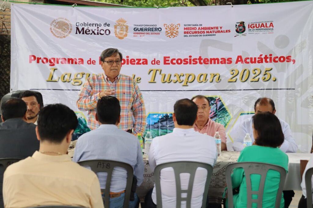 Refuerza el gobierno estatal acciones para el saneamiento y restauración de la Laguna de Tuxpan de Iguala