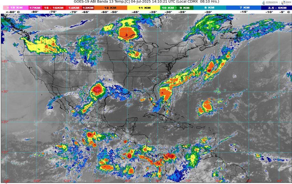 El paso de la Onda Tropical número 8 generará lluvias de moderadas a fuertes en Guerrero