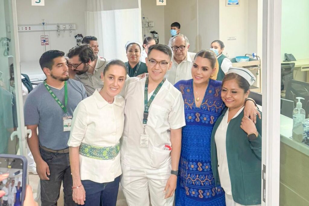 Sheinbaum y Evelyn Salgado visitan el nuevo Hospital General de Tlapa