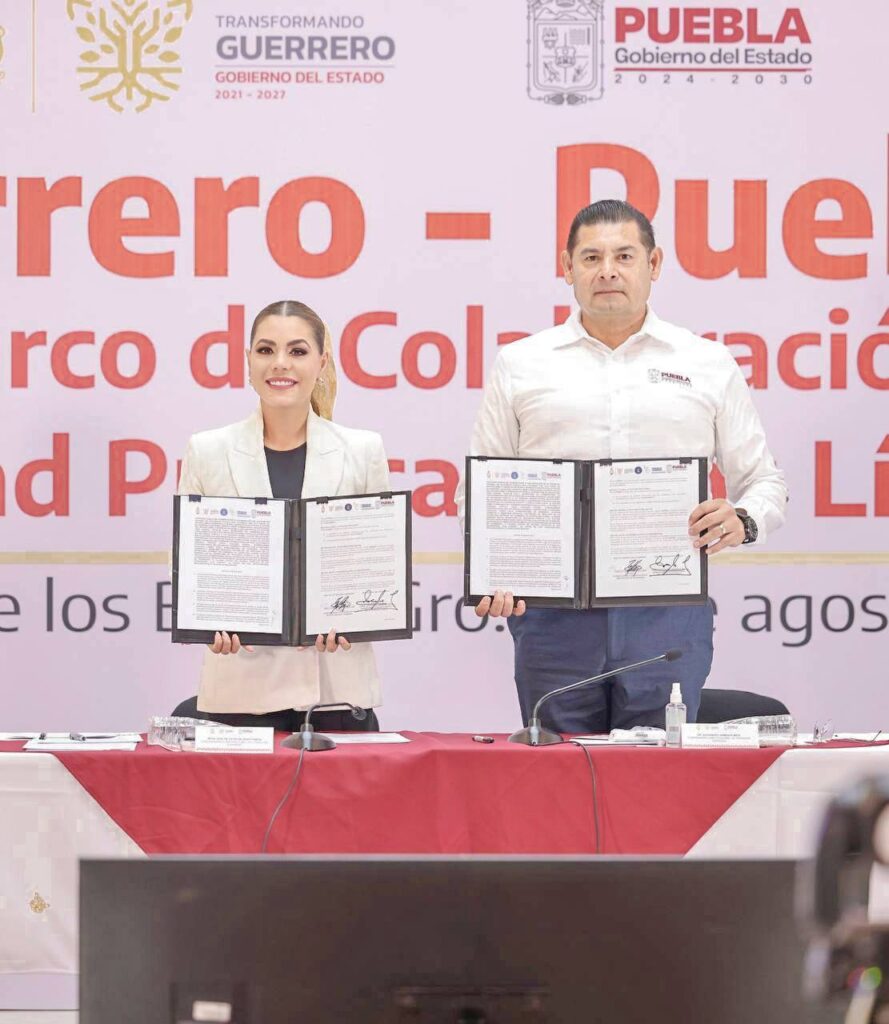 Guerrero y Puebla firman convenio de colaboración y seguridad en los límites territoriales
